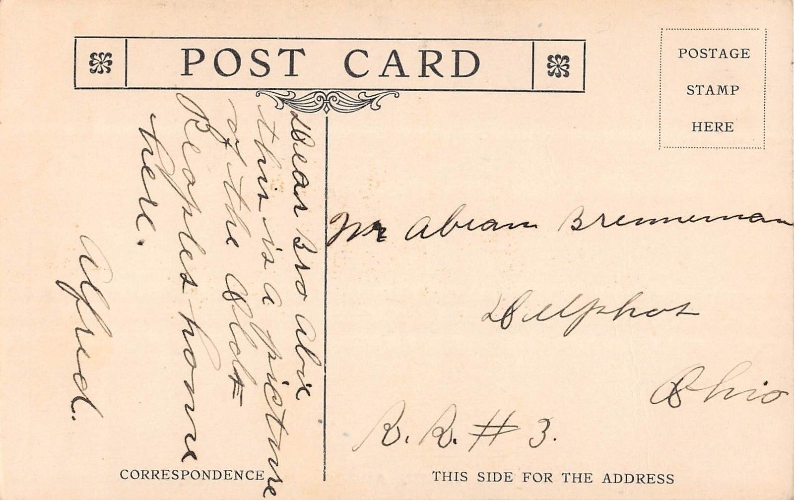 Anderson Indiana street scene outside Old People's Home antique pc (Y6048) - Image 2