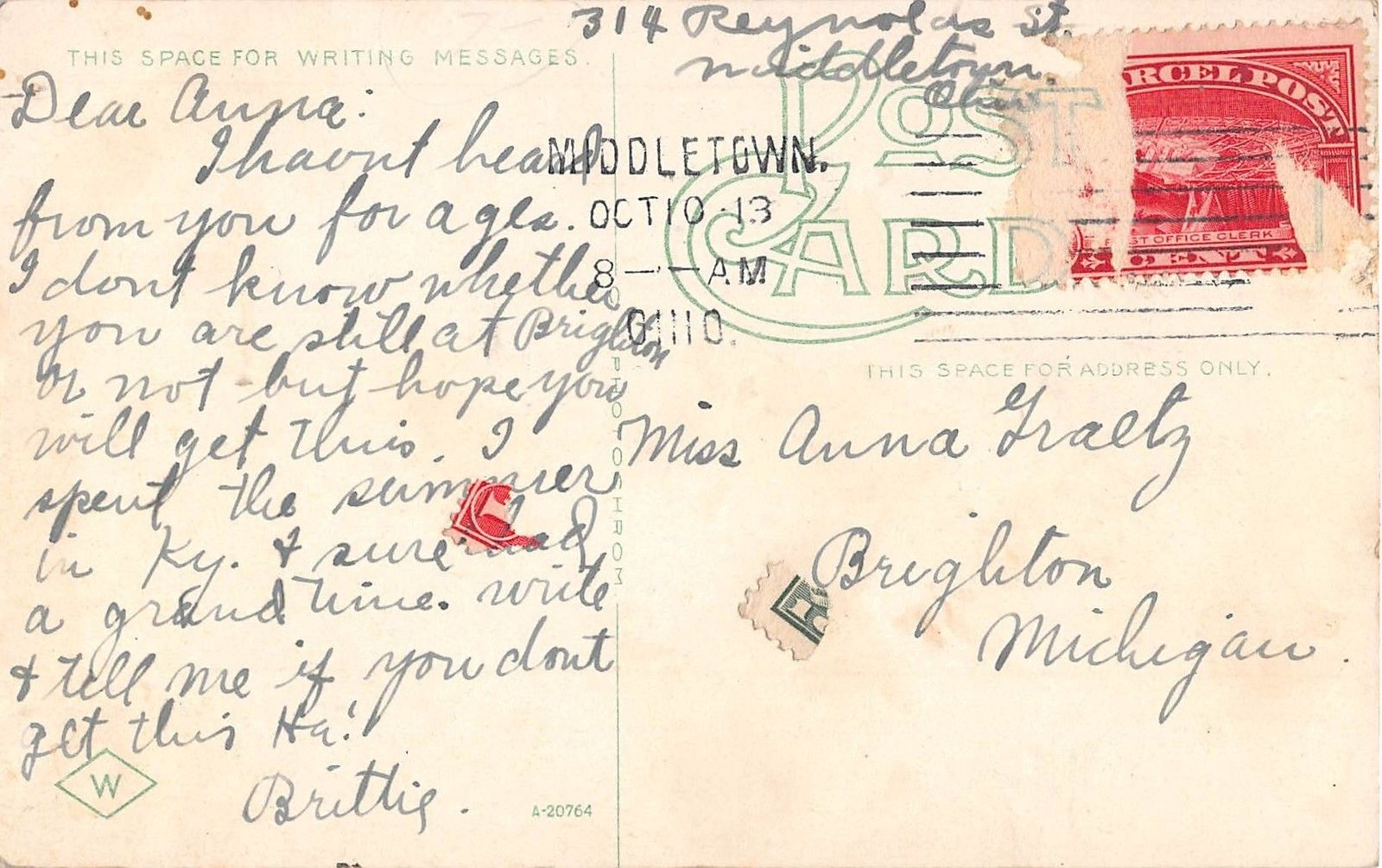 Middletown Ohio Colin Gardner Paper Mills Antique Postcard (J11479) - Image 2