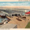 Cristobal Panama Canal Zone view of piers 7 & 8 ships boats antique pc (Y7102)
