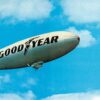 Goodyear Blimp America in Flight Dirigible Vintage Postcard (J9596)