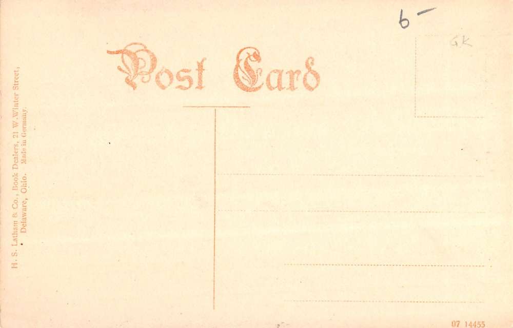 Delaware Ohio First Baptist Church Street View Antique Postcard K21123 - Image 2