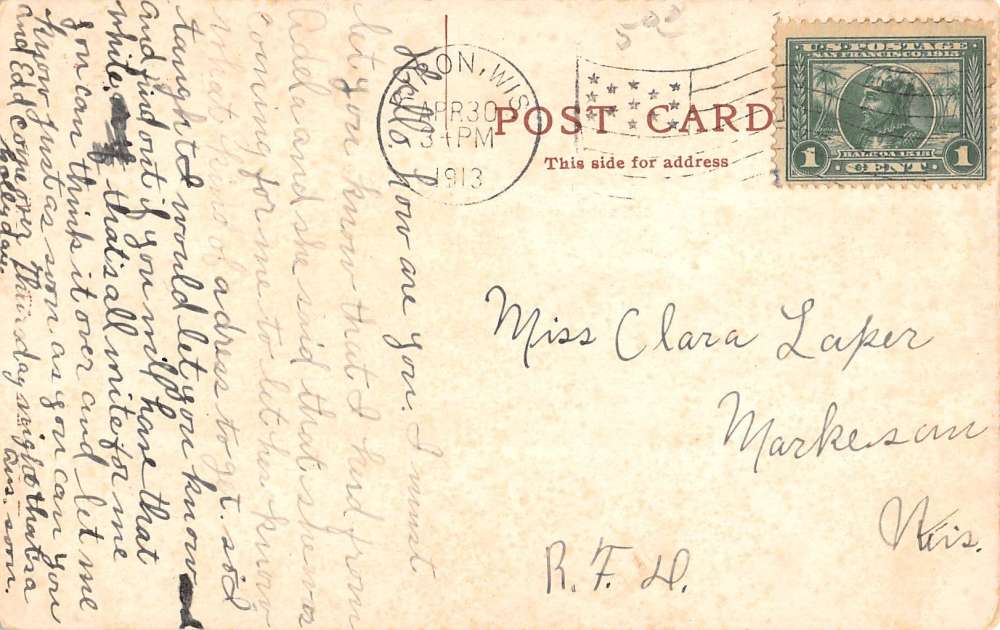 Ripon Wisconsin College Commons Exterior Street View Antique Postcard K21283 - Image 2