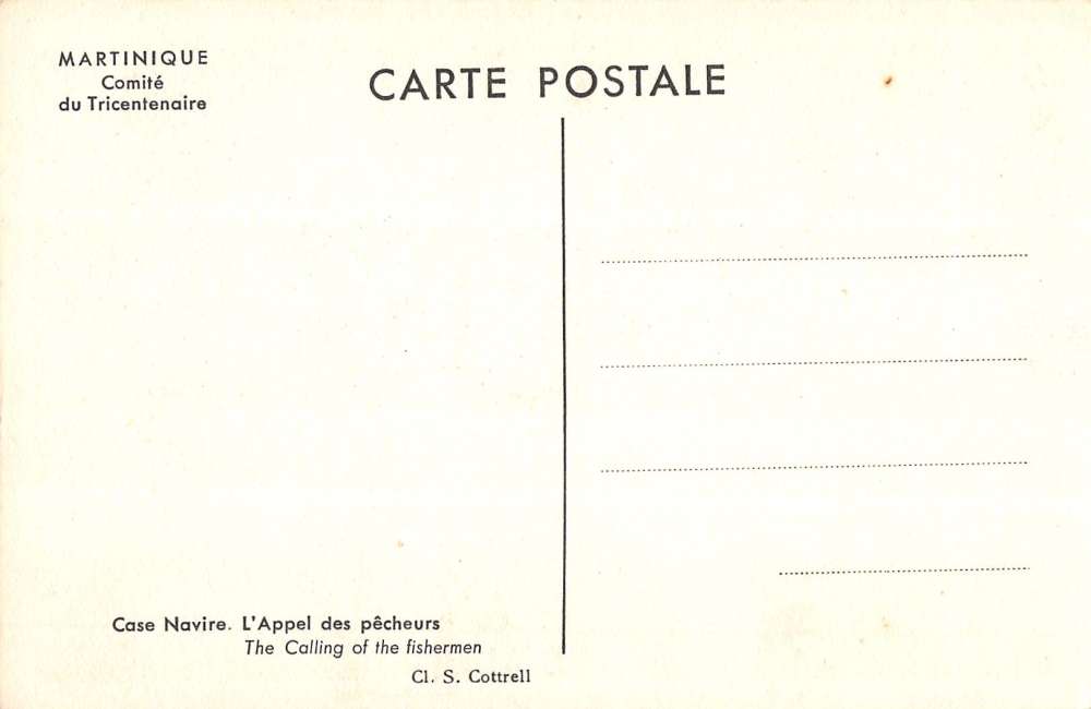 Fort De France Martinique Calling Of Fishermen Native Antique Postcard K21391 - Image 2