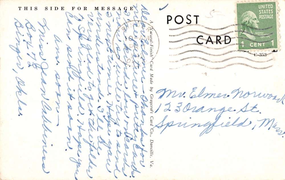 Chickasha Oklahoma College For Women Willard Hall Antique Postcard K21417 - Image 2