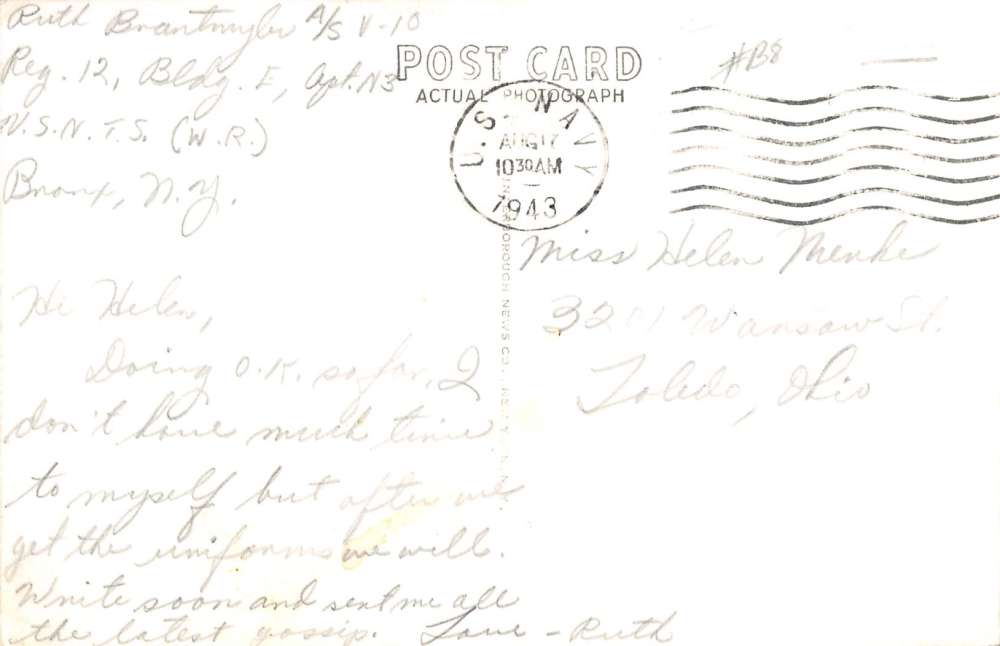 Bronx New York US Naval Training School Real Photo Antique Postcard K21544 - Image 2