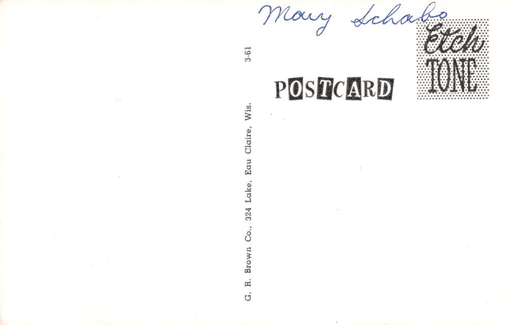 Clear Lake Wisconsin Grace Lutheran Church Street View Vintage Postcard K21680 - Image 2