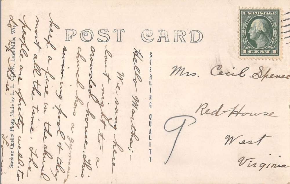 Spencer Iowa ME Church Exterior Real Photo Antique Postcard K24124 - Image 2