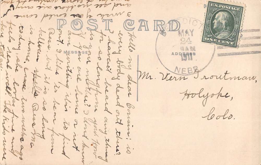 York Nebraska Hulit Conservatory Exterior Real Photo Antique Postcard K24530 - Image 2