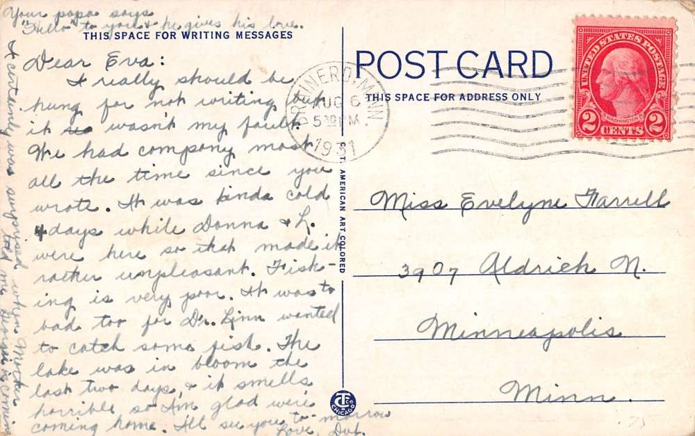 Brainerd Minnesota Breezy Point Pavilion Historic Bldgs Antique Postcard K24686 - Image 2