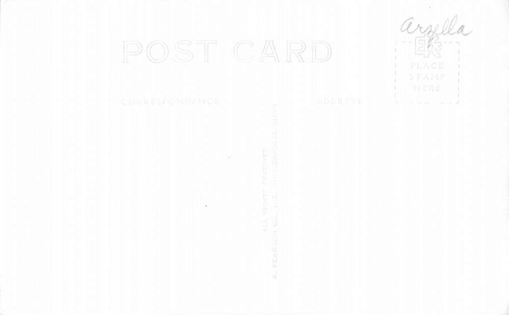 Gaylord Minnesota bird's eye view local public school entrance Real photo PC - Image 2