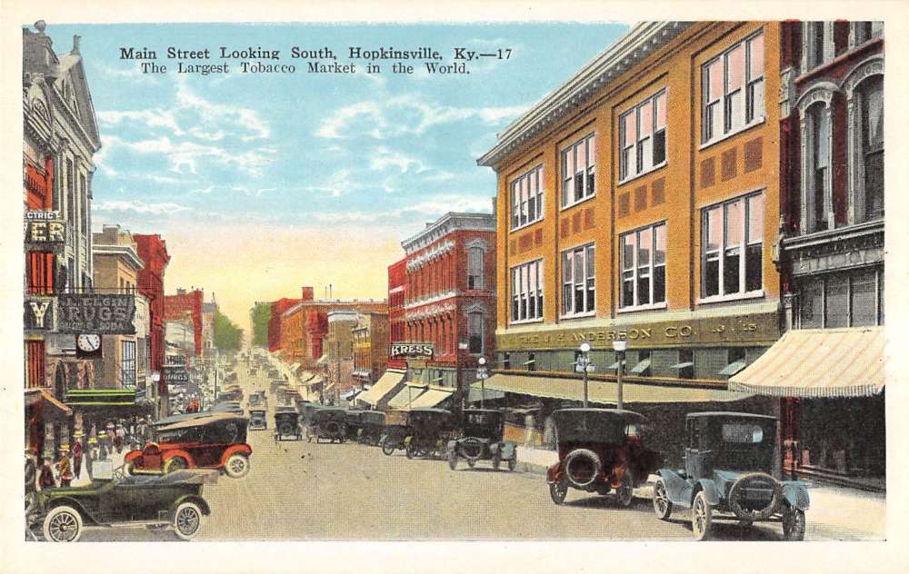 Hopkinsville Kentucky Main St looking south business district Antique PC
