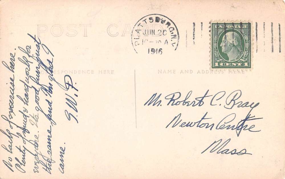 Plattsburgh New York Military Camp Real Photo Antique Postcard J39277 - Image 2