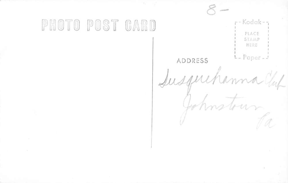 Johnstown Pennsylvania Susquehanna Club ? Real Photo Antique Postcard K10729 - Image 2