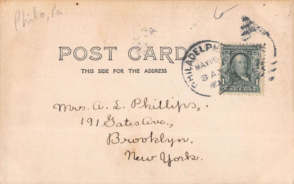 Philadelpha Pennsylvania Historic Building Real Photo Antique Postcard K10730 - Image 2