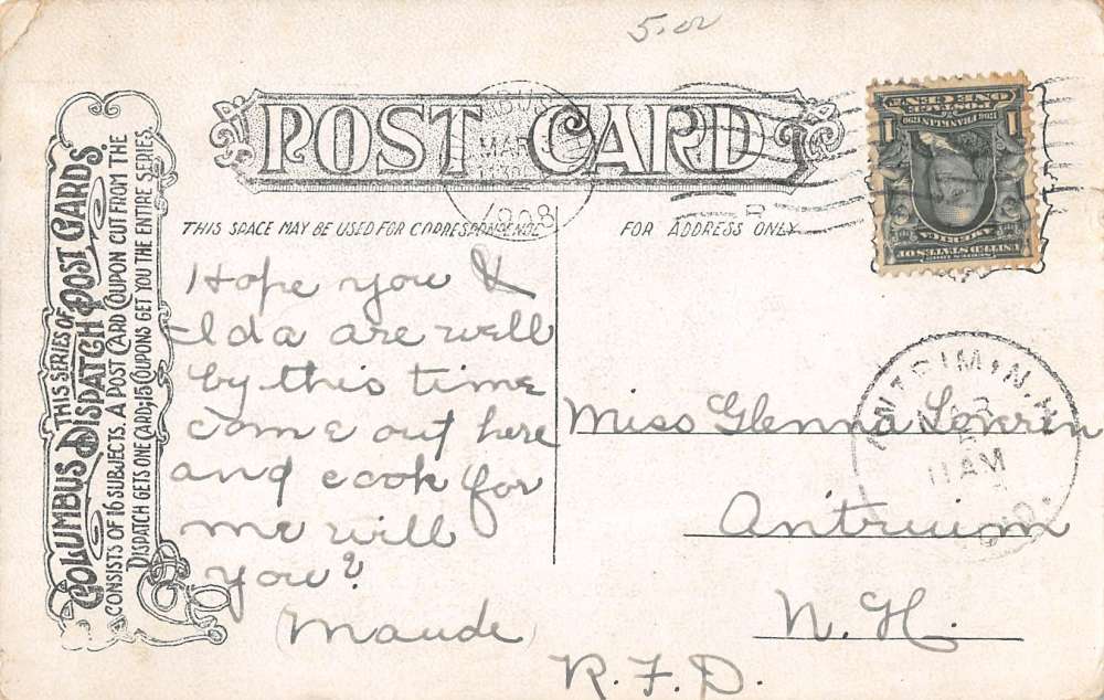 Columbus Ohio Stockyards Railroad Scene Antique Postcard K10753 - Image 2