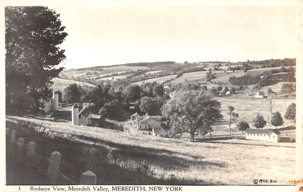 Meredith New York Valley Birdseye View Real Photo Antique Postcard K10957 - Image 3