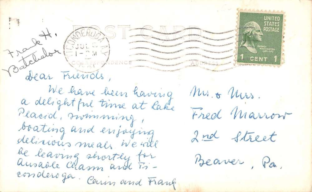 Whiteface New York Inn Scenic View Real Photo Antique Postcard K10958 - Image 2