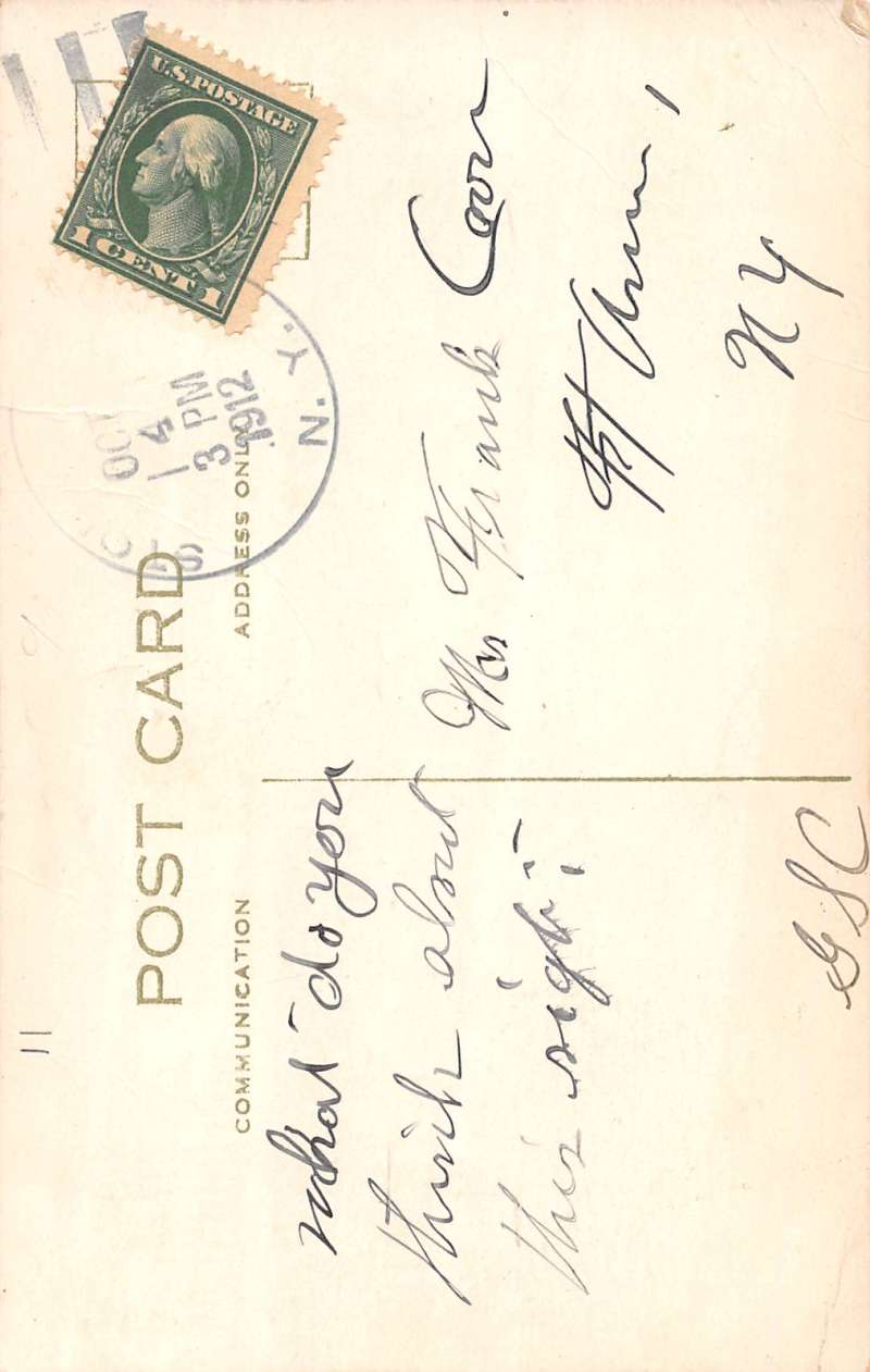 canoeing stony creek hudson river New York Antique Postcard L295 - Image 2