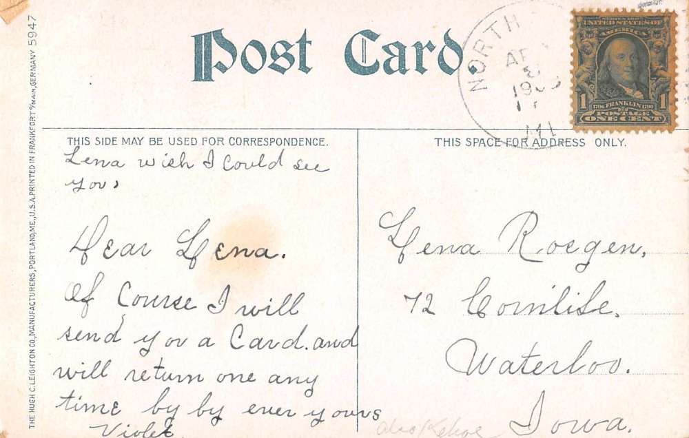 West Pembroke Maine Willow Brook Bridge Antique Postcard J39527 - Image 2