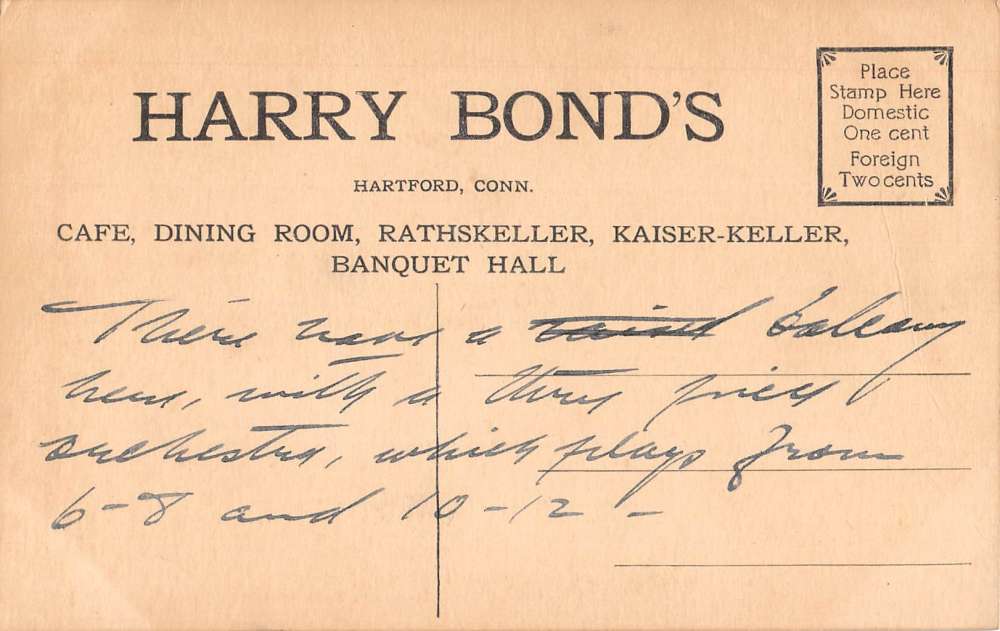 Hartford Connecticut interior Harry Bonds dining room antique pc Z11707 - Image 2