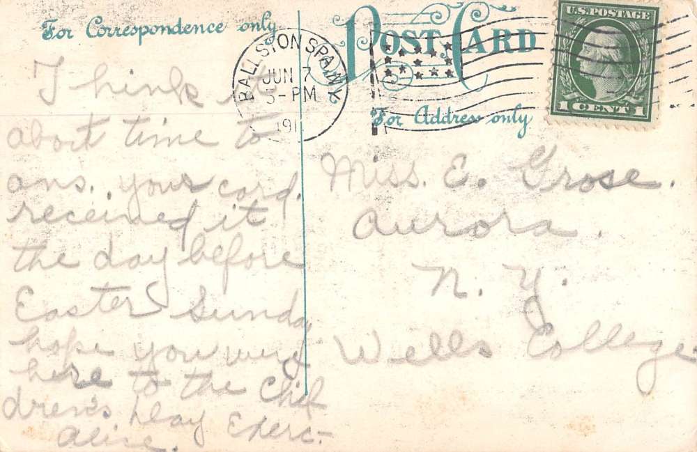 Salem New York birds eye view down Main Street antique pc Y12014 - Image 8