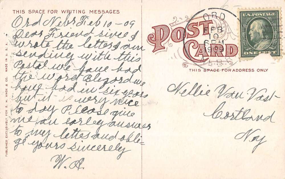 Galesburg Illinois Central Church Exterior Street View Antique Postcard K20003 - Image 2