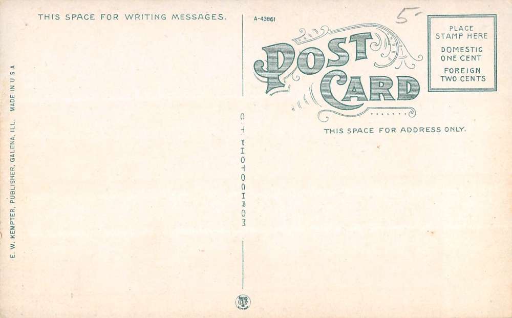 Galena Illinois Post Office Exterior Street View Antique Postcard K20012 - Image 2