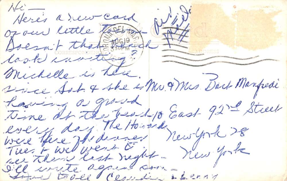 Corona Del Mar California Swimming Beach Real Photo Antique Postcard K17781 - Image 2