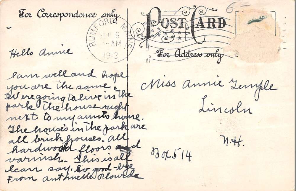 Rumford Falls Maine Strathglass Building Street View Antique Postcard K18118 - Image 2