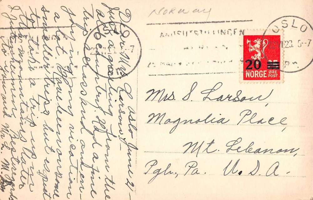 Oslo Norway National Theater Real Photo Antique Postcard K18588 - Image 2