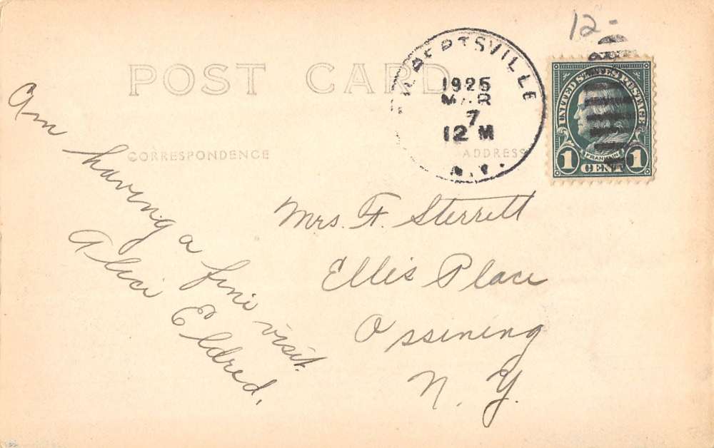 Gilbertsville New York Town Hall Clock Real Photo Antique Postcard K18738 - Image 2