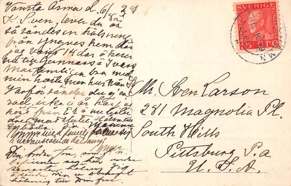 Osmo Sweden Vansta Cottages Scenic Real Photo Antique Postcard K18997 - Image 2