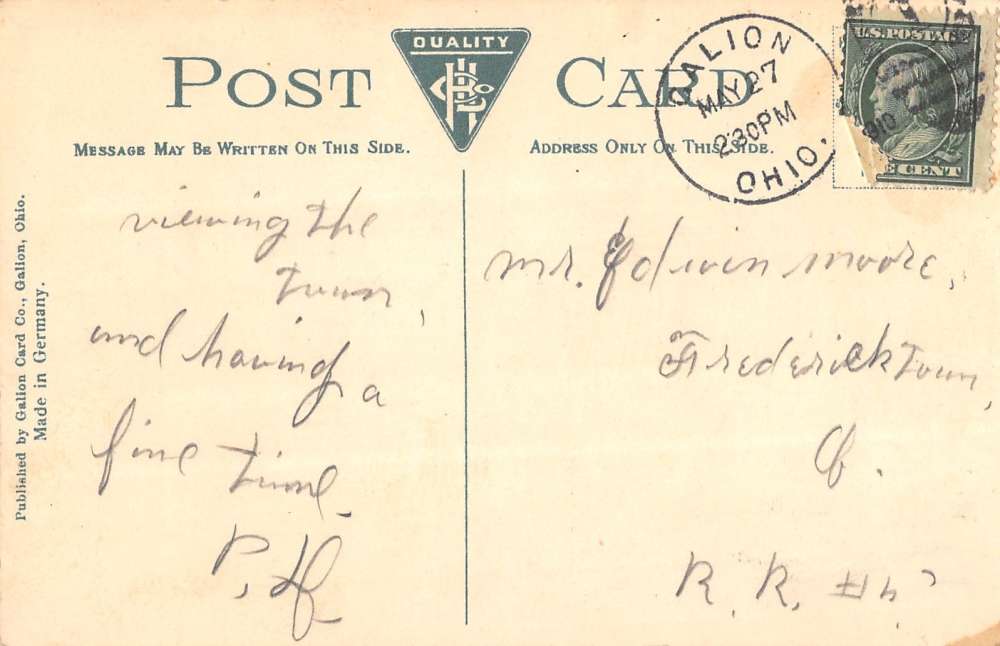 Galion Ohio Main Street Scene Store Fronts Antique Postcard K19053 - Image 2