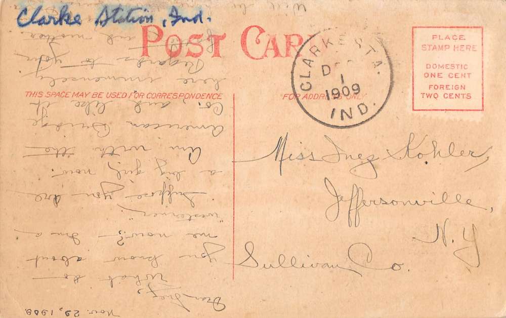 Gary Indiana Victoria Hotel Street View Exterior Antique Postcard K19539 - Image 2