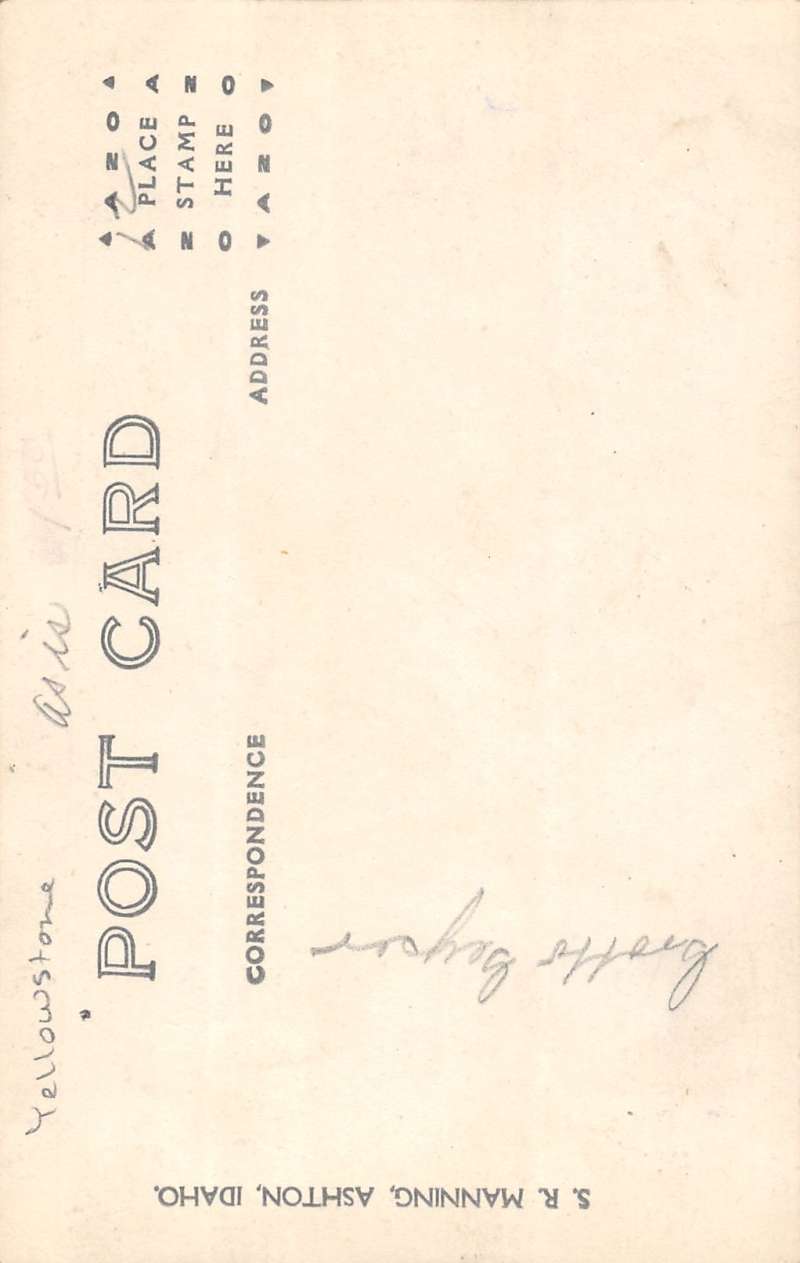 Yellowstone National Park Grotto Geyser Antique Postcard L1005 - Image 2