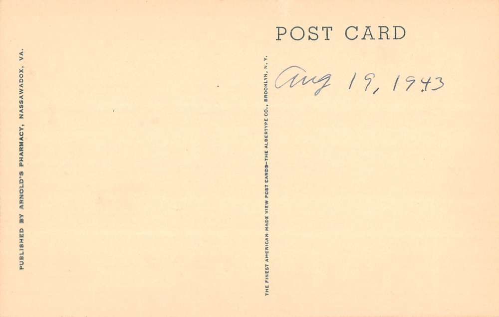 Nassawadox Virginia Scenic Forest Road Antique Postcard K19590 - Image 2