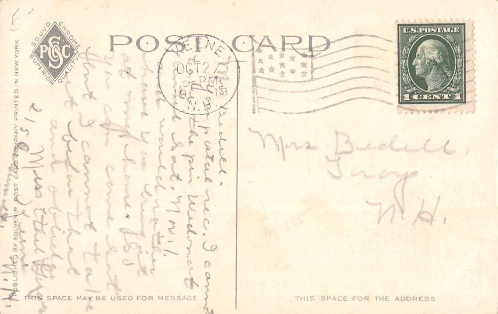 Keene New Hampshire Hotel Ellis Exterior Street View Antique Postcard K19895 - Image 2