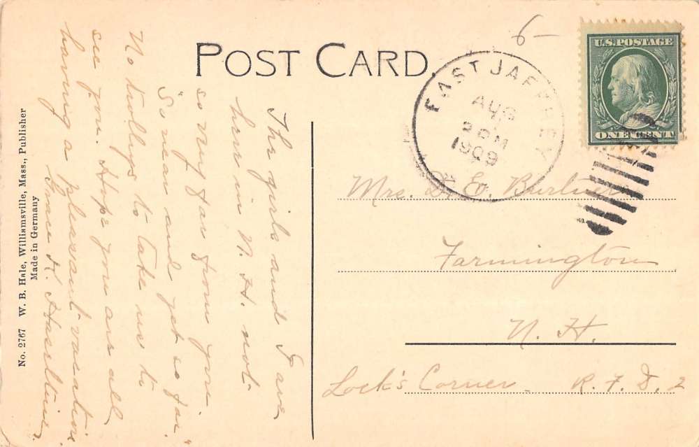 East Jaffrey New Hampshire Congregational Church Antique Postcard K19918 - Image 2