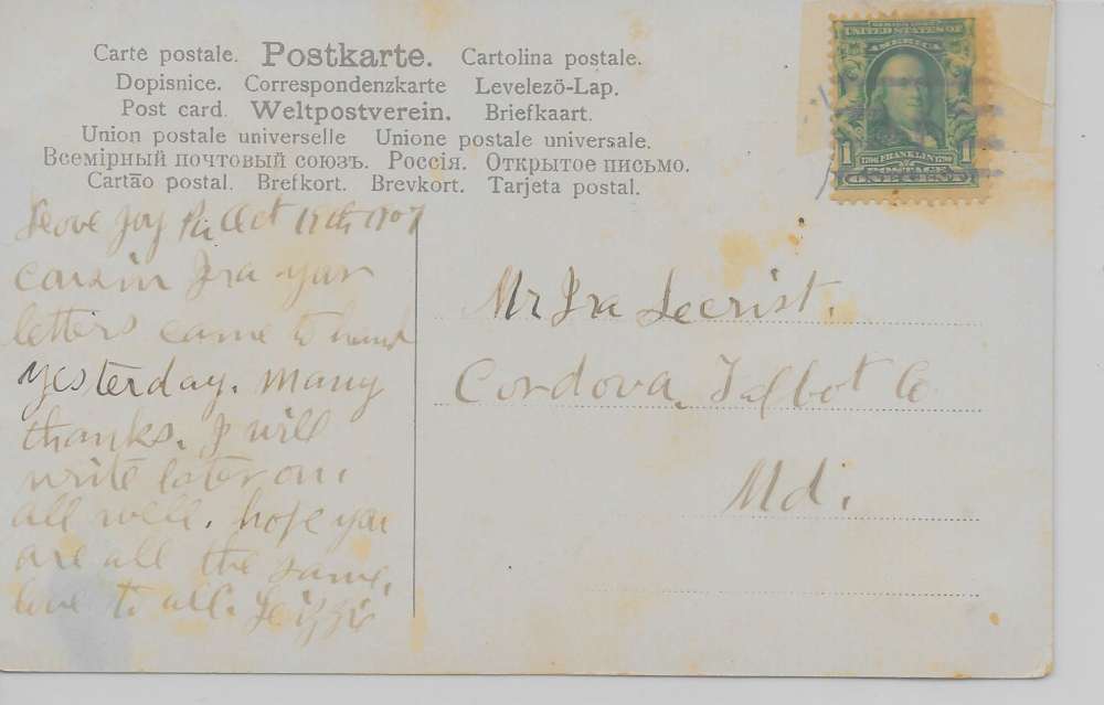 Lovejoy Pennsylvania Greetings From flowers glittered antique pc Z19942 - Image 2