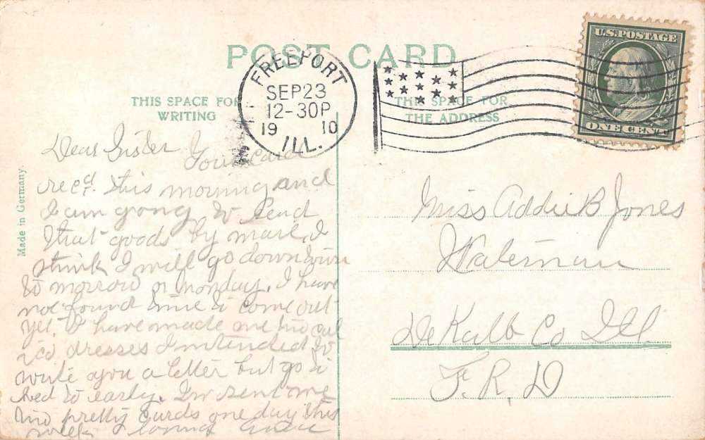 court house balvidere illinois antique postcard L3819 - Image 2