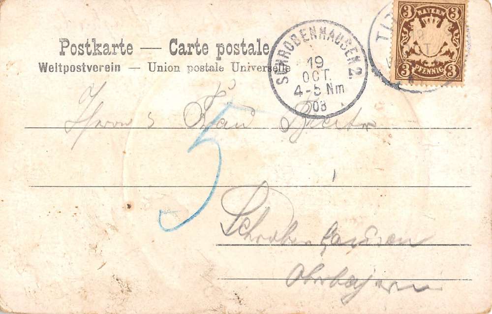 Tittling Bavaria Germany Gruss aus scenic birds eye view antique pc Z20017 - Image 2