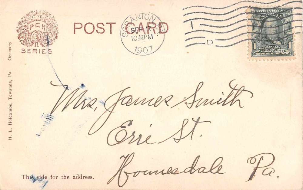 Towanda Pennsylvania Between the Islands Scenic View Antique Postcard J50386 - Image 2