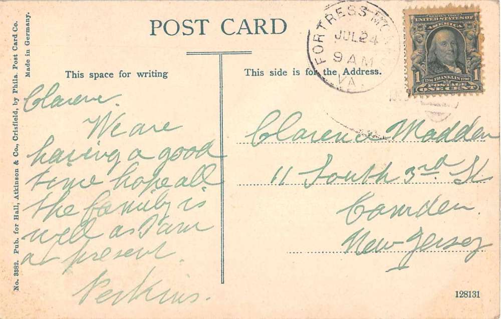 Crisfield Maryland Twelfth Street Antique Postcard J50478 - Image 2