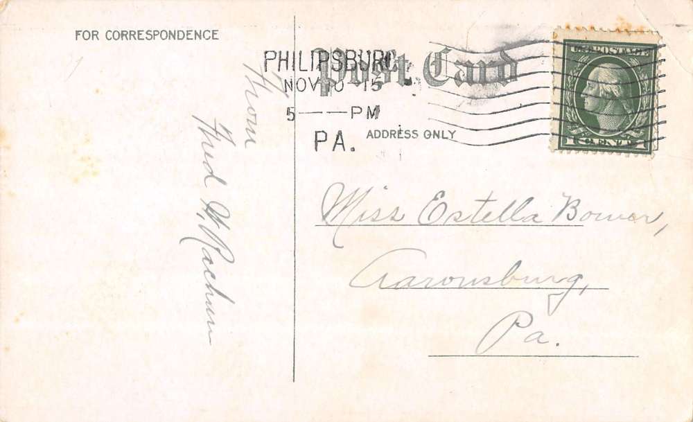 Philipsburg Pennsylvania Public School Building Antique Postcard K34861 - Image 2