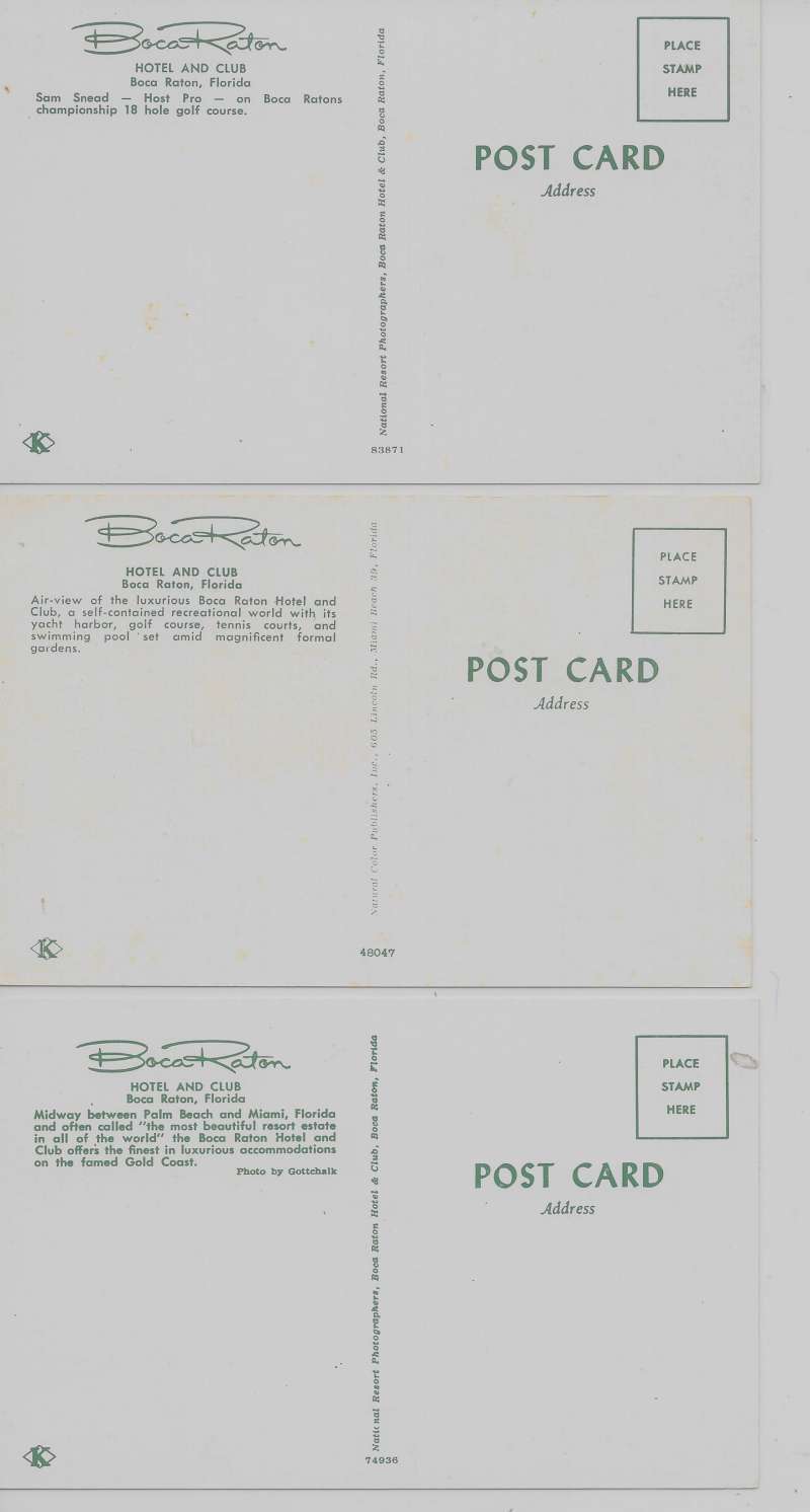6 Boca Raton Florida scenic views Boca Raton Hotel and Club vintage pc Z21147 - Image 2