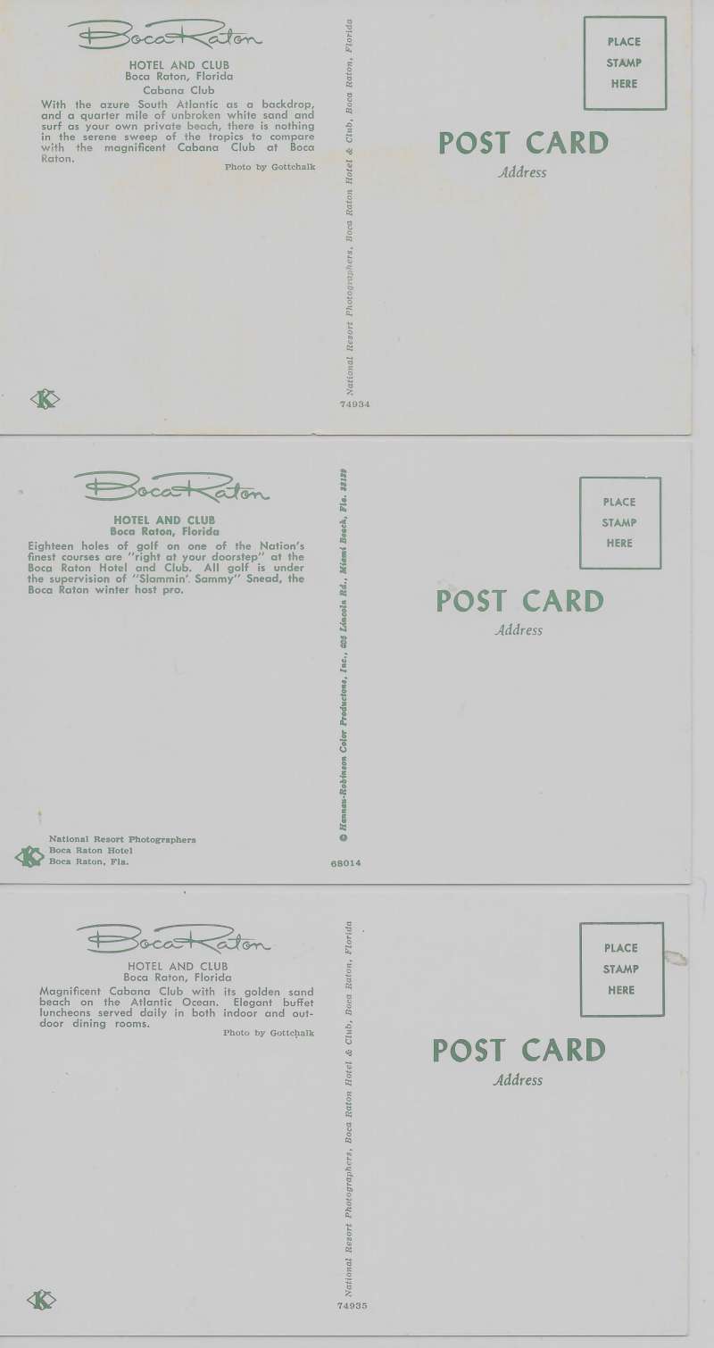 6 Boca Raton Florida scenic views Boca Raton Hotel and Club vintage pc Z21147 - Image 4