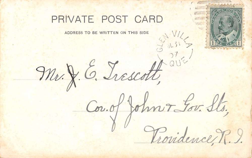 Glen Villa Quebec Canada Inn Casino Waterfront Antique Postcard K37091 - Image 2