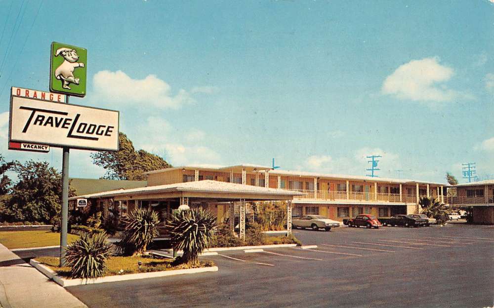 Post Card Lake Merritt Travel Lodge Motel Oakland California Vintage 