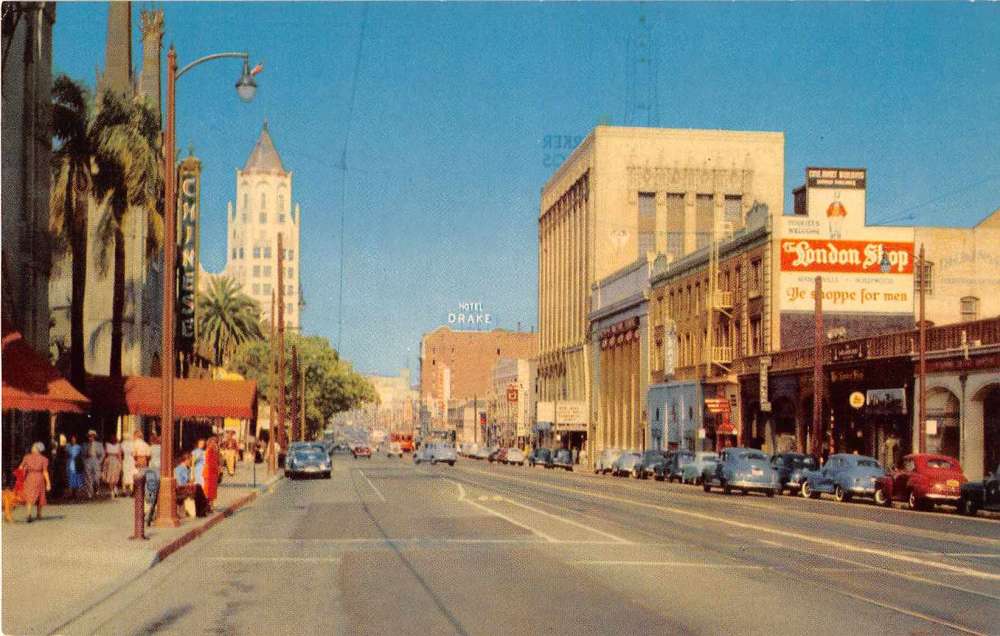 ORLANDO FLORIDA DOWNTOWN STREET SCENE OLD CARS STORES POSTCARD COPY