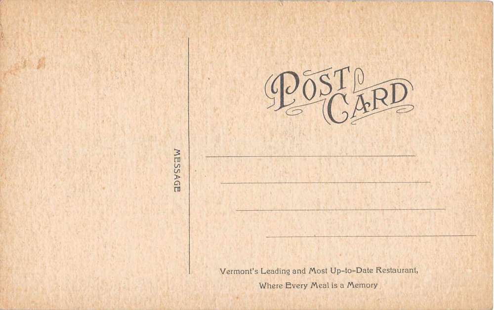 Barre Vermont Barre Restaurant Interior View Antique Postcard J55002 - Image 2